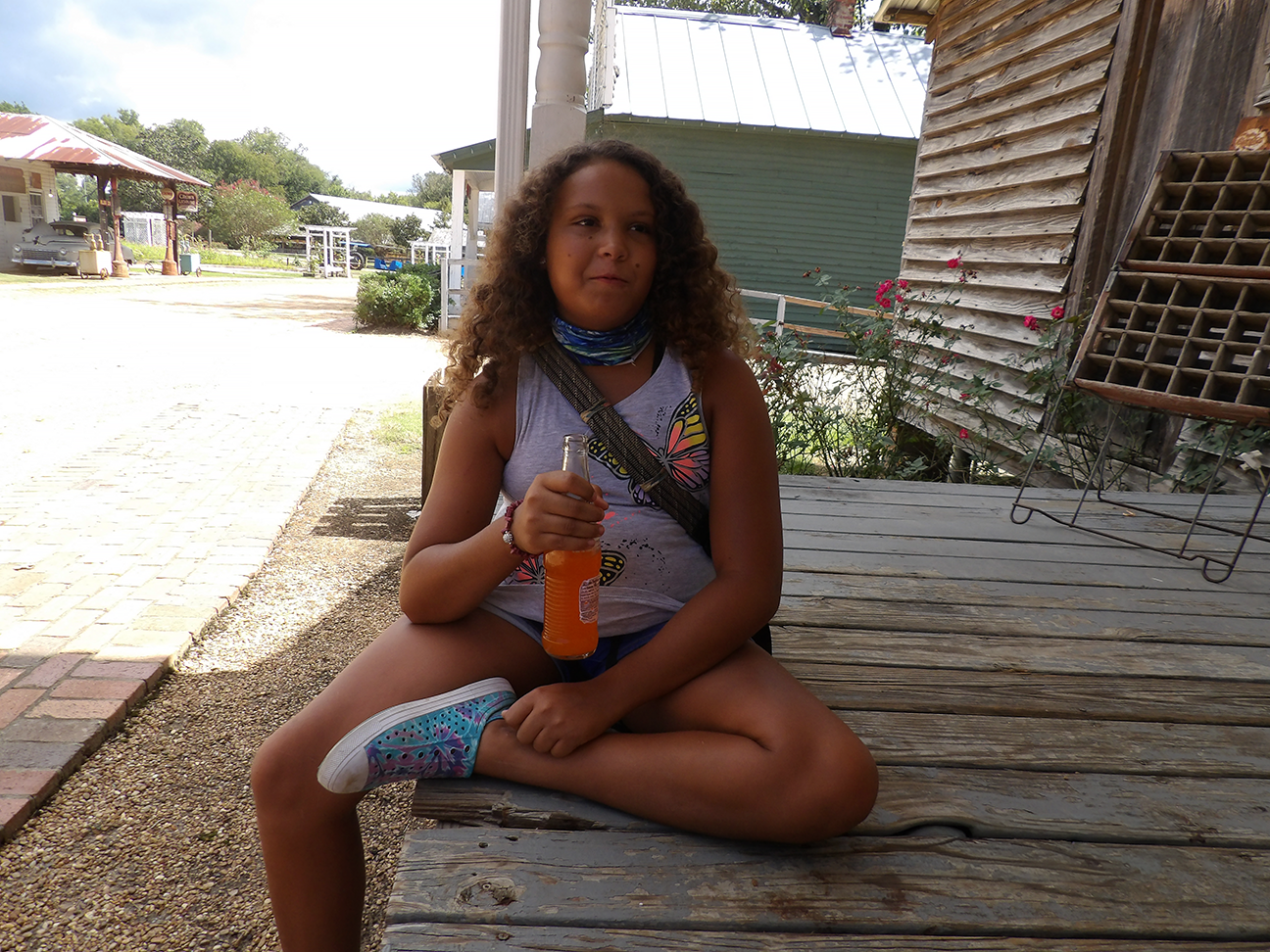 Jackson Ms Agriculture Forestry Museum Zee Sitting On Coutrry Store Porch Drinking Soda 2 